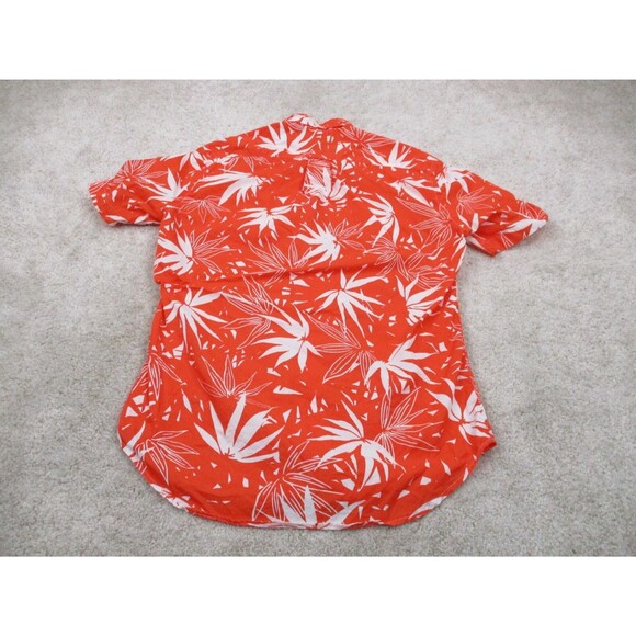 Gitman Bros Vintage Shirt Men Small Orange White Floral Hawaiian Button Up USA - Picture 7 of 10